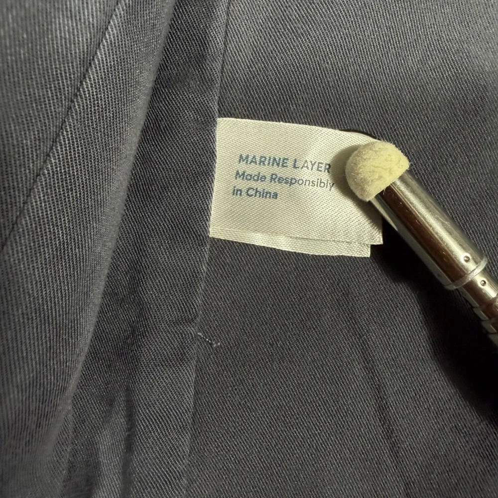 Marine Layer Breeze Blazer Unstructured India Ink Mens L Blue Cotton Nylon NWT